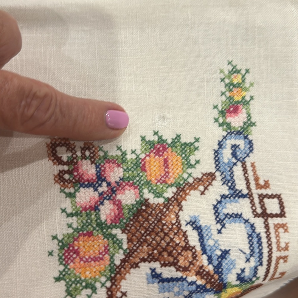 Italian Embroidered Vintage Table Linen Napkins - Picture 7 of 14